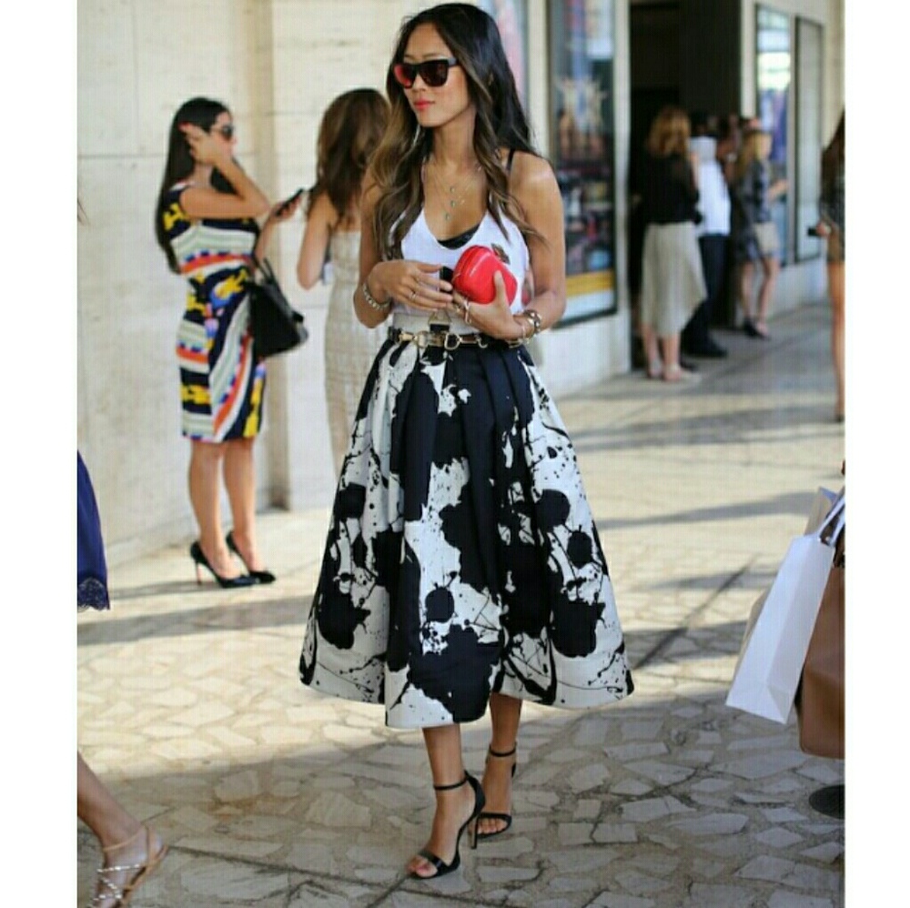 Paint Splatter A-line Skirt